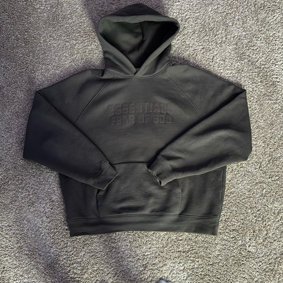 Fear of God Essentials Hoodie - Dark Green - Picture 1 of 2